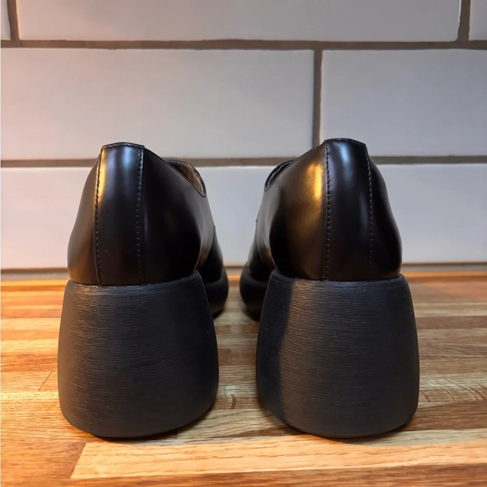 Camper Thelma II Platform Mary Jane’s Size EU 39 US 8.5 Black Calfskin Leather - Picture 5 of 8